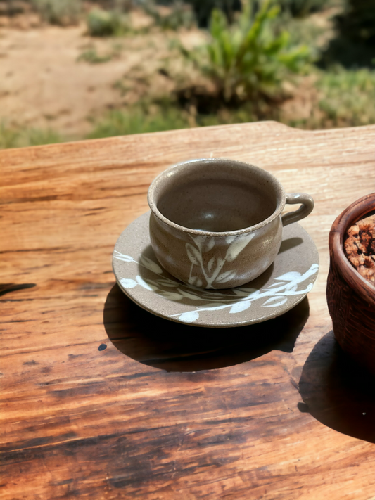 Desert Tableware Collection - Desert Flower Cappuccino cup with saucer