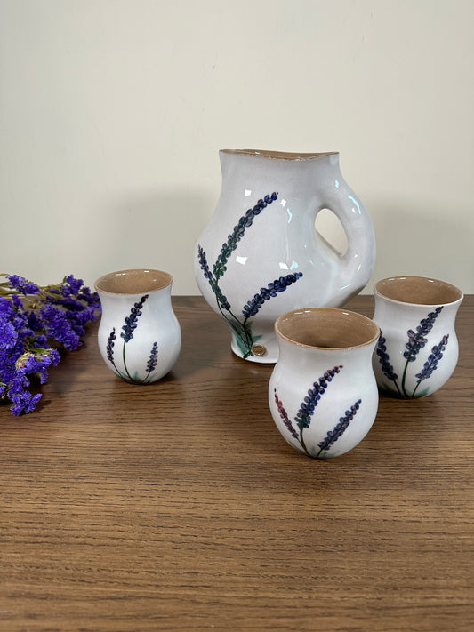 Blossom Tableware Collection - Lavender Pitcher & Cups
