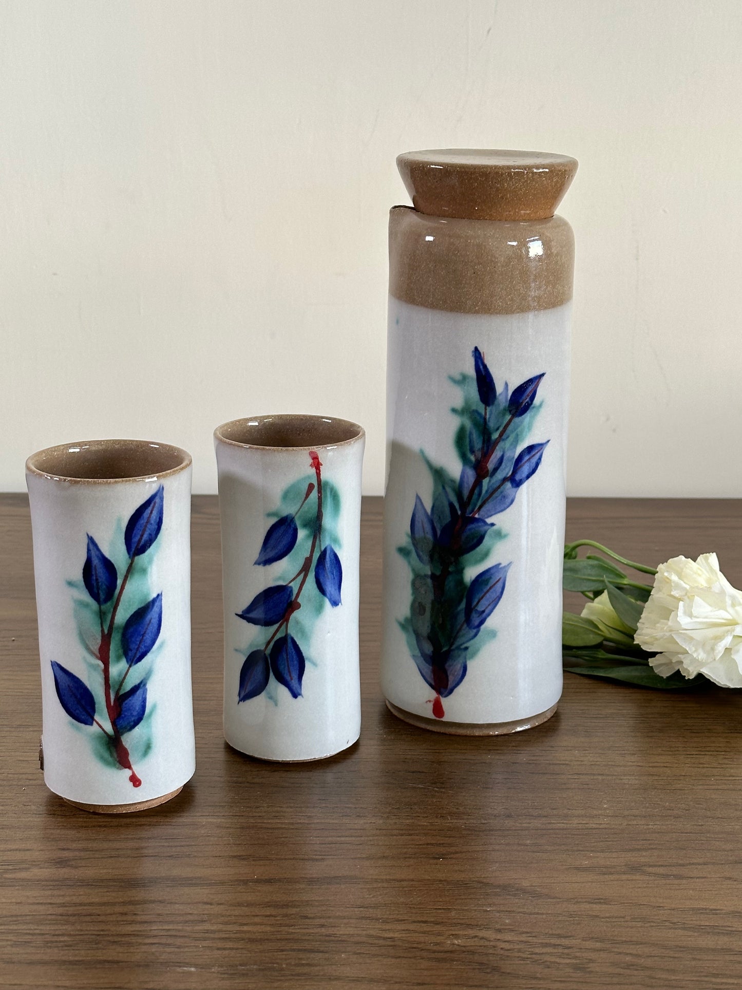 Blossom Tableware Collection - Blue Orchid Pitcher & Cups