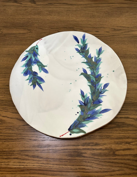Blossom Tableware Collection - Blue Orchid Plate XLarge