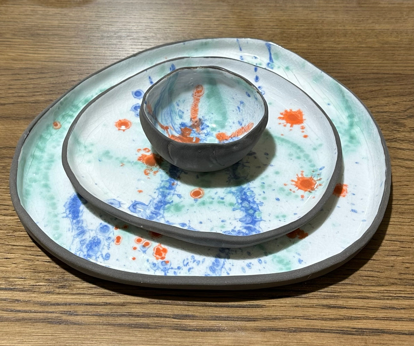 Meadows Art Tableware Collection - Storm Flat Plates & Bowl